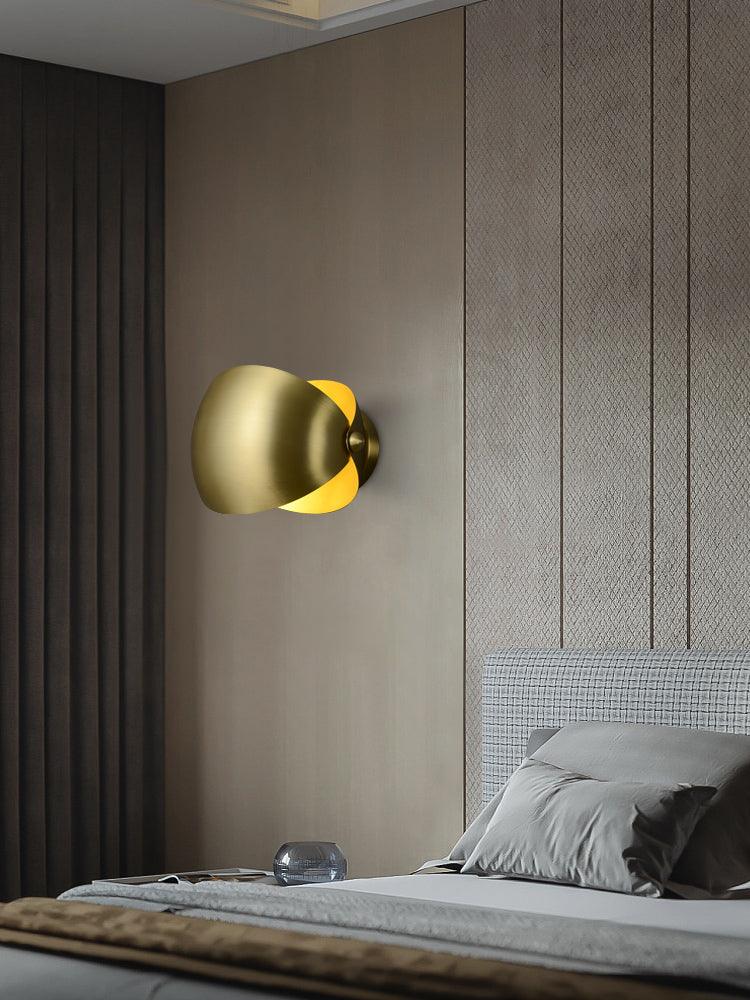Casirette elegante wandlamp in messing