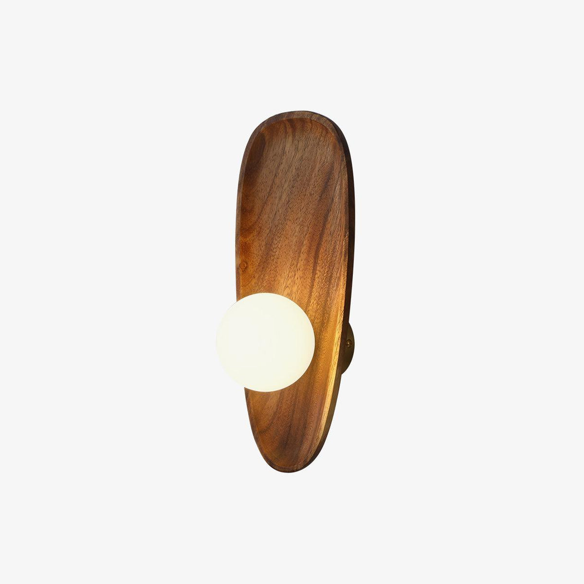 Sylaise moderne minimalistische wandlamp van walnoothout en glas