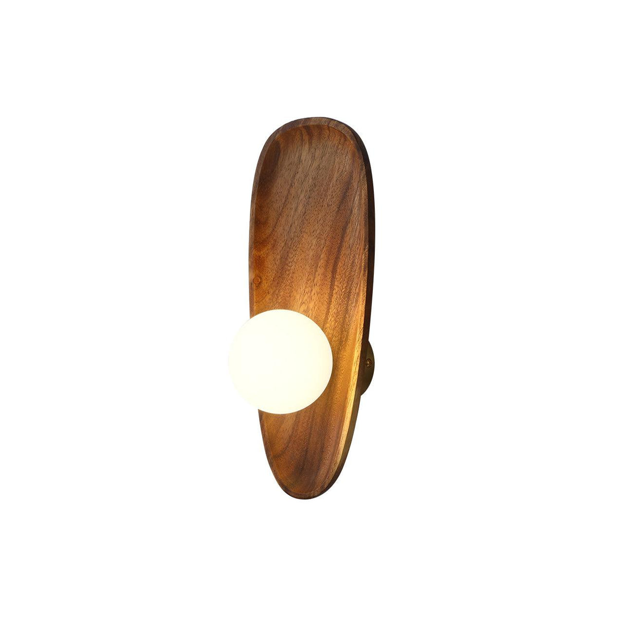 Sylaise moderne minimalistische wandlamp van walnoothout en glas