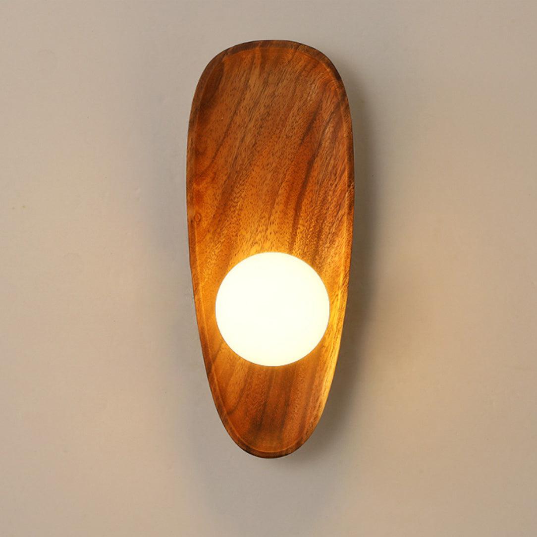 Sylaise moderne minimalistische wandlamp van walnoothout en glas
