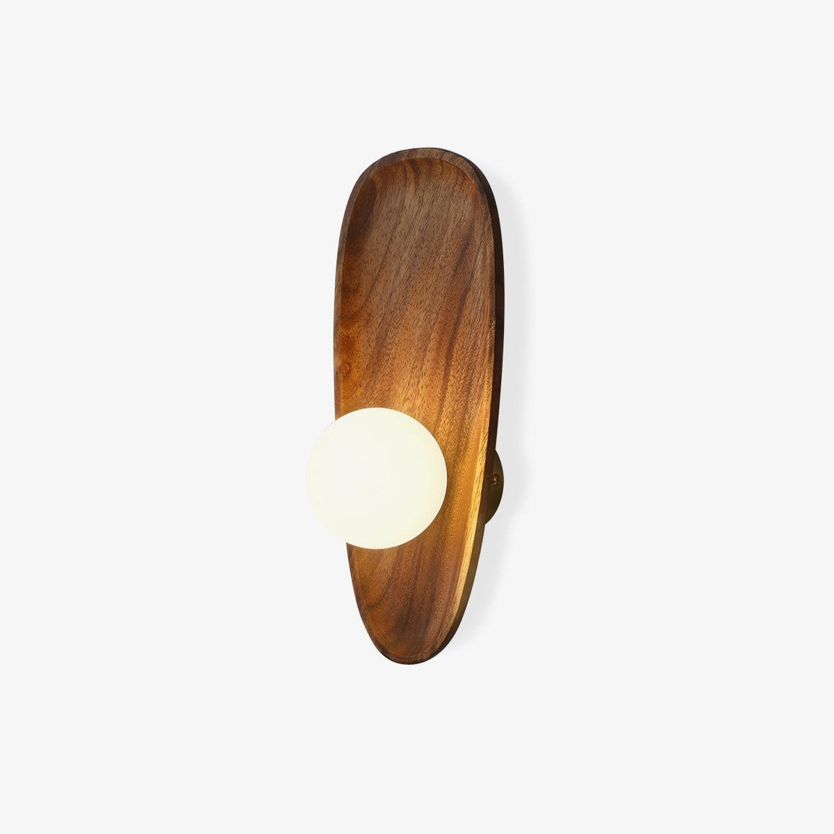 Sylaise moderne minimalistische wandlamp van walnoothout en glas