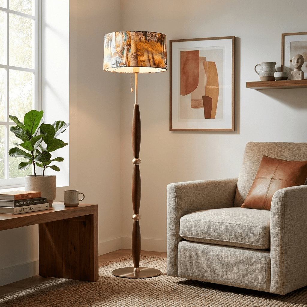 Ciralette gevormde vloerlamp