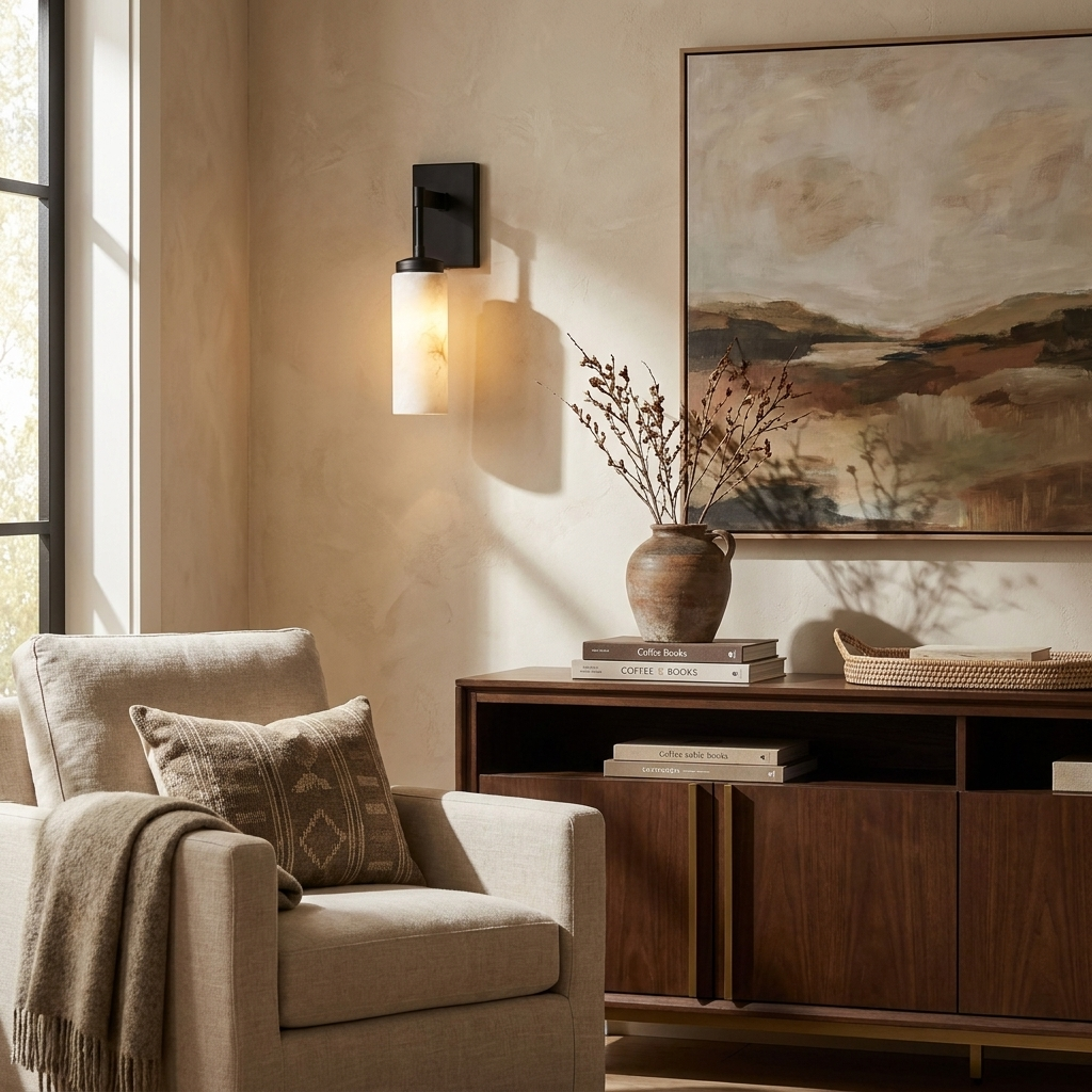 Mardenstone Albasten wandlamp