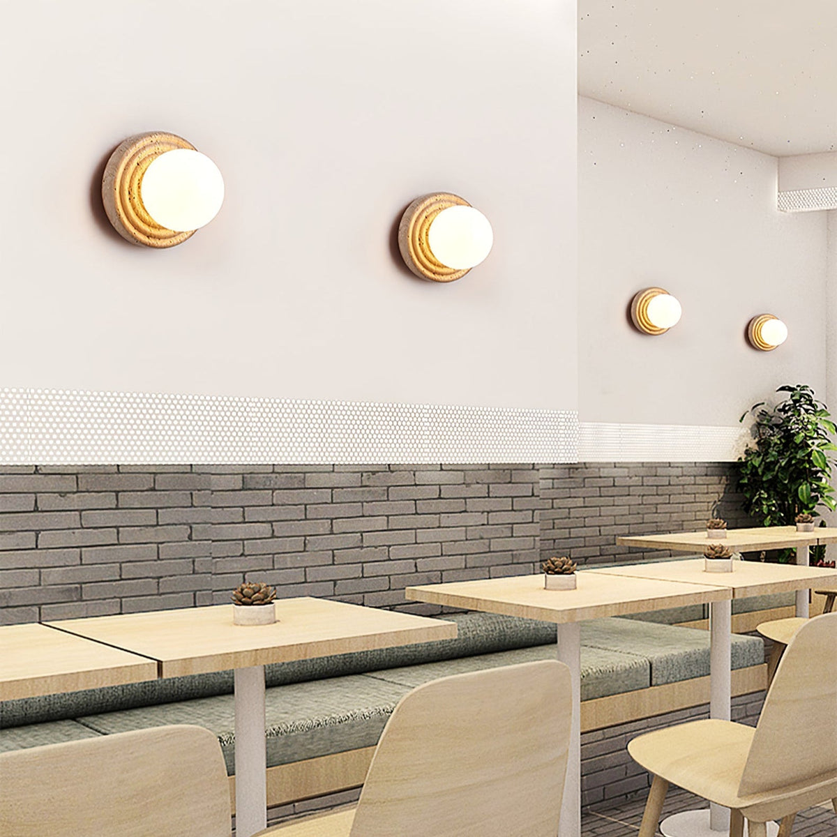Valuella Travertin Bolvormig Wandlamp / Plafondlamp