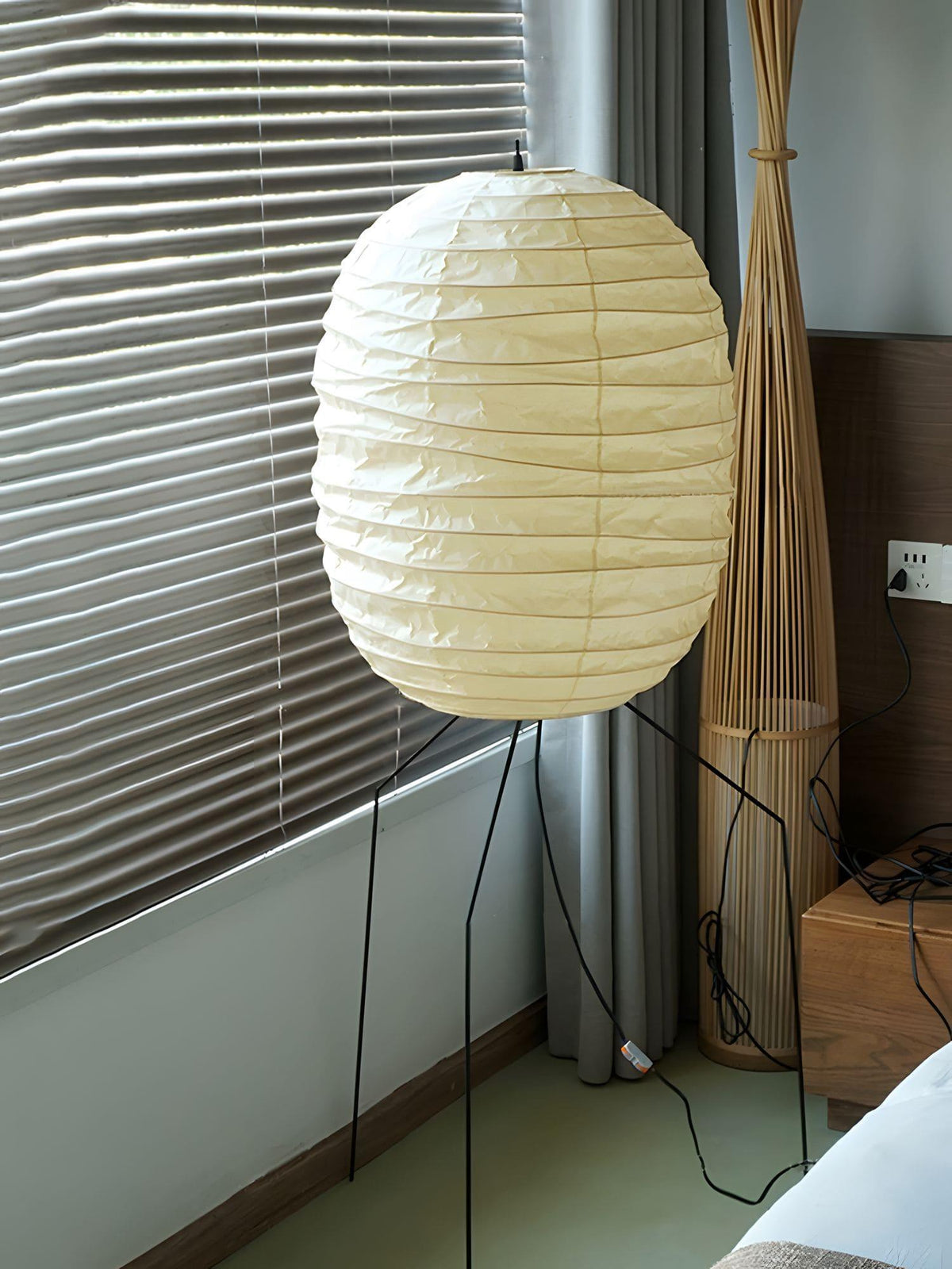 Barbara Vintage Rijstpapier vloerlamp