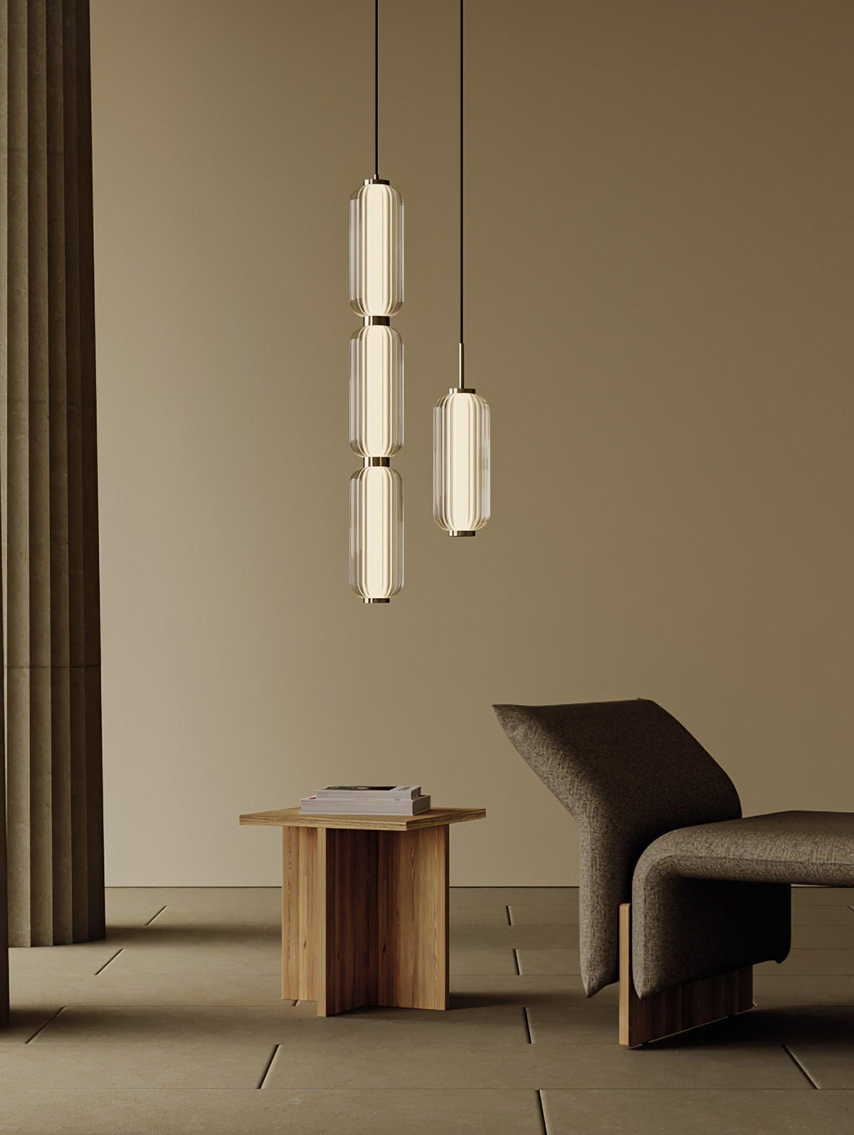 Cylindra Moderne hanglamp van glas