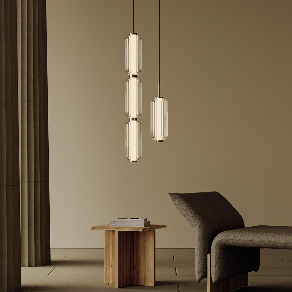 Cylindra Moderne hanglamp van glas