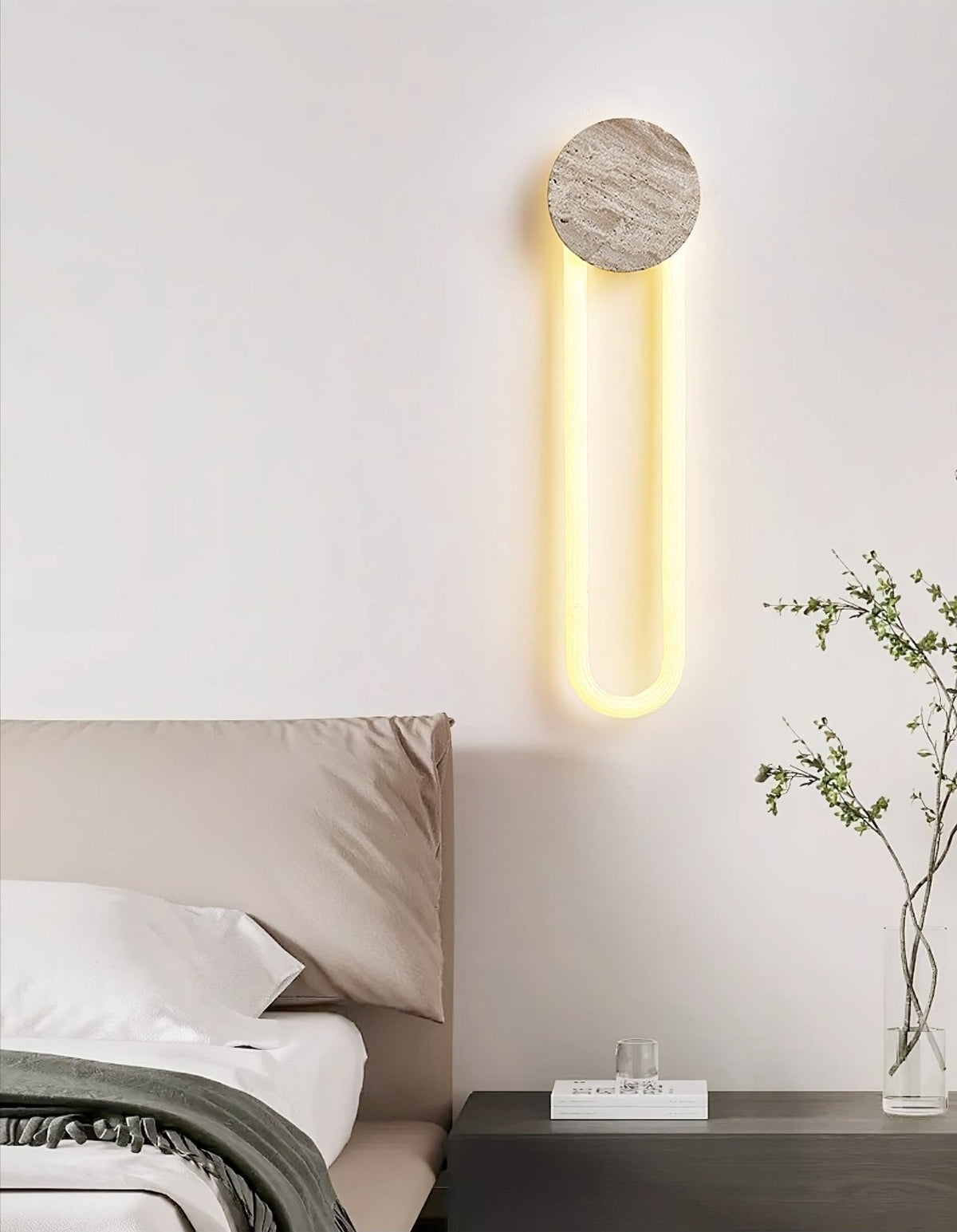 Mysolel Geel travertin wandlamp