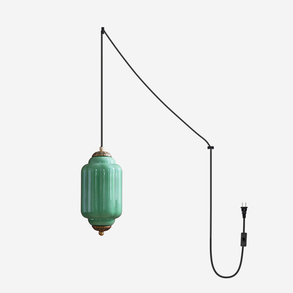 Veleaine hanglamp van glas met stekker