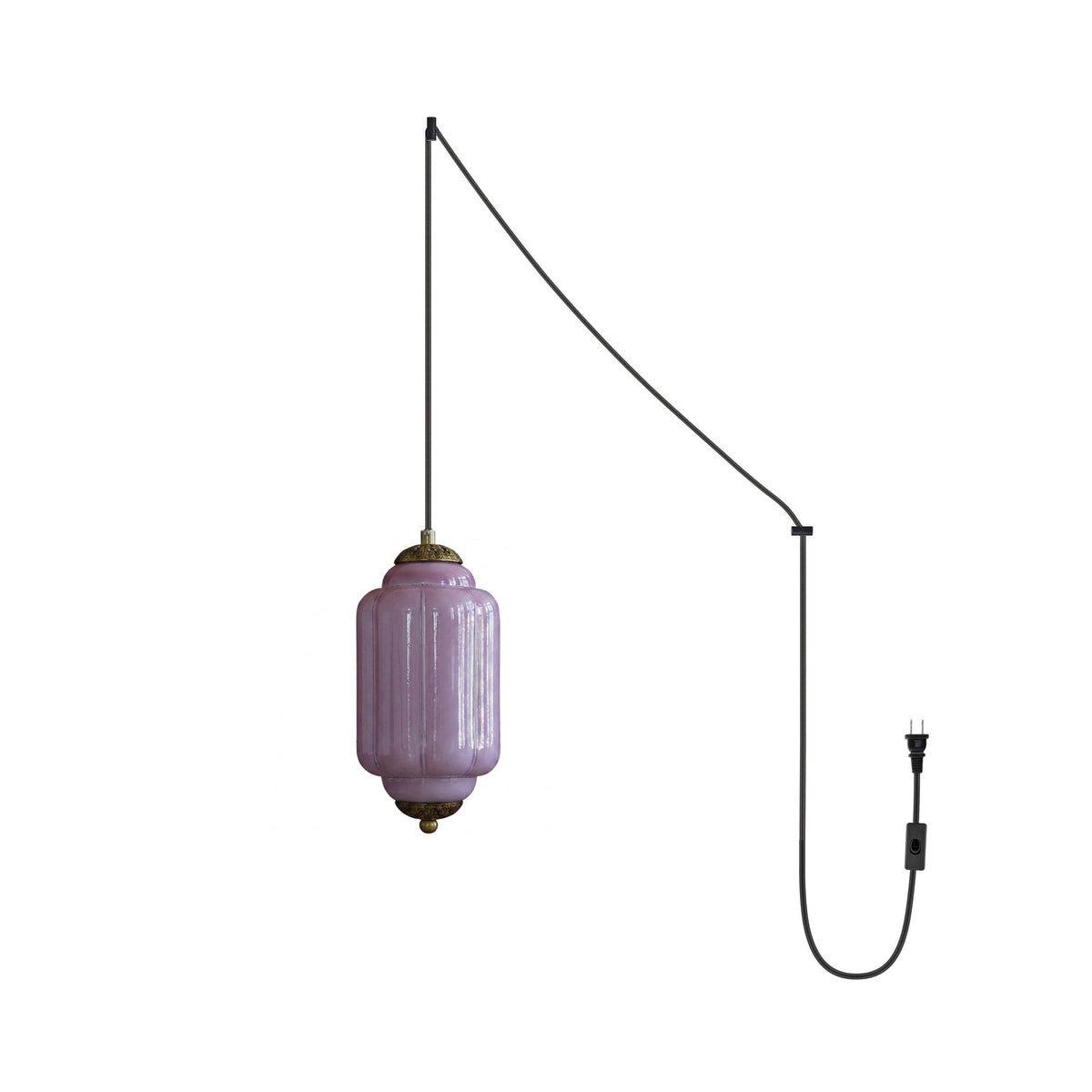 Veleaine hanglamp van glas met stekker