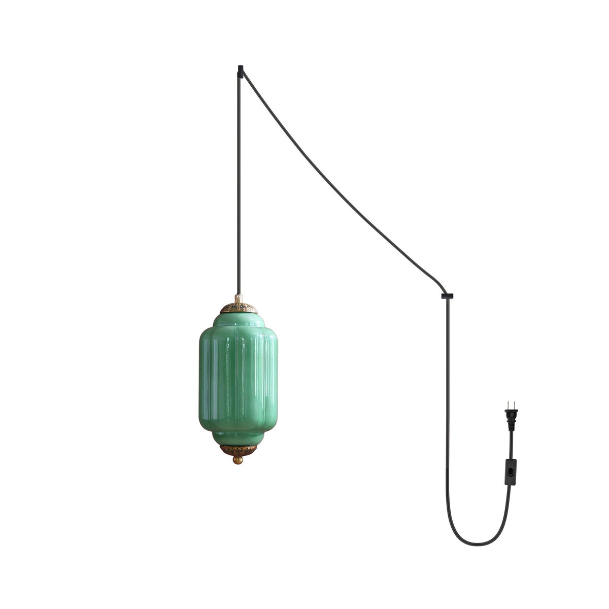 Veleaine hanglamp van glas met stekker