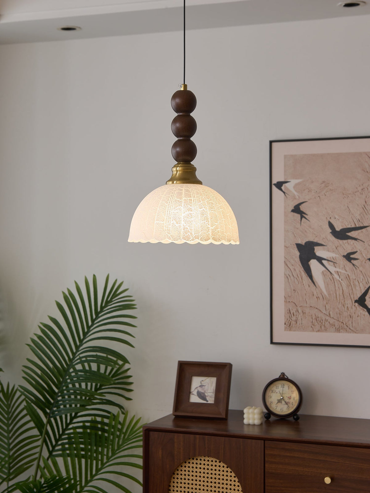 Avshaara Traditionele Elegantie Vintage Stoffen Hout hanglamp