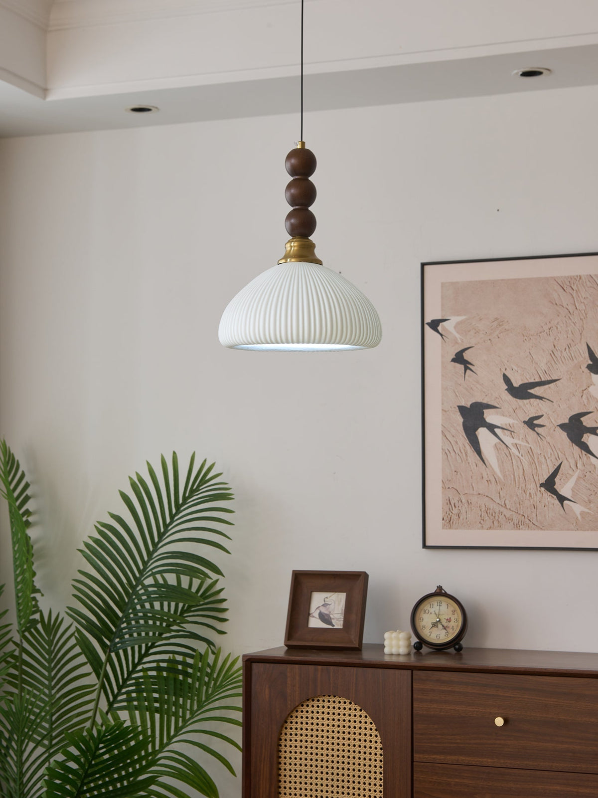Avshaara Traditionele Elegantie Vintage Stoffen Hout hanglamp