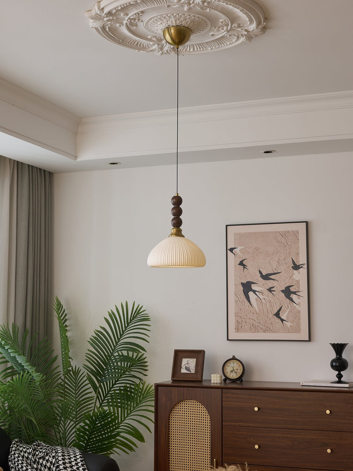 Avshaara Traditionele Elegantie Vintage Stoffen Hout hanglamp