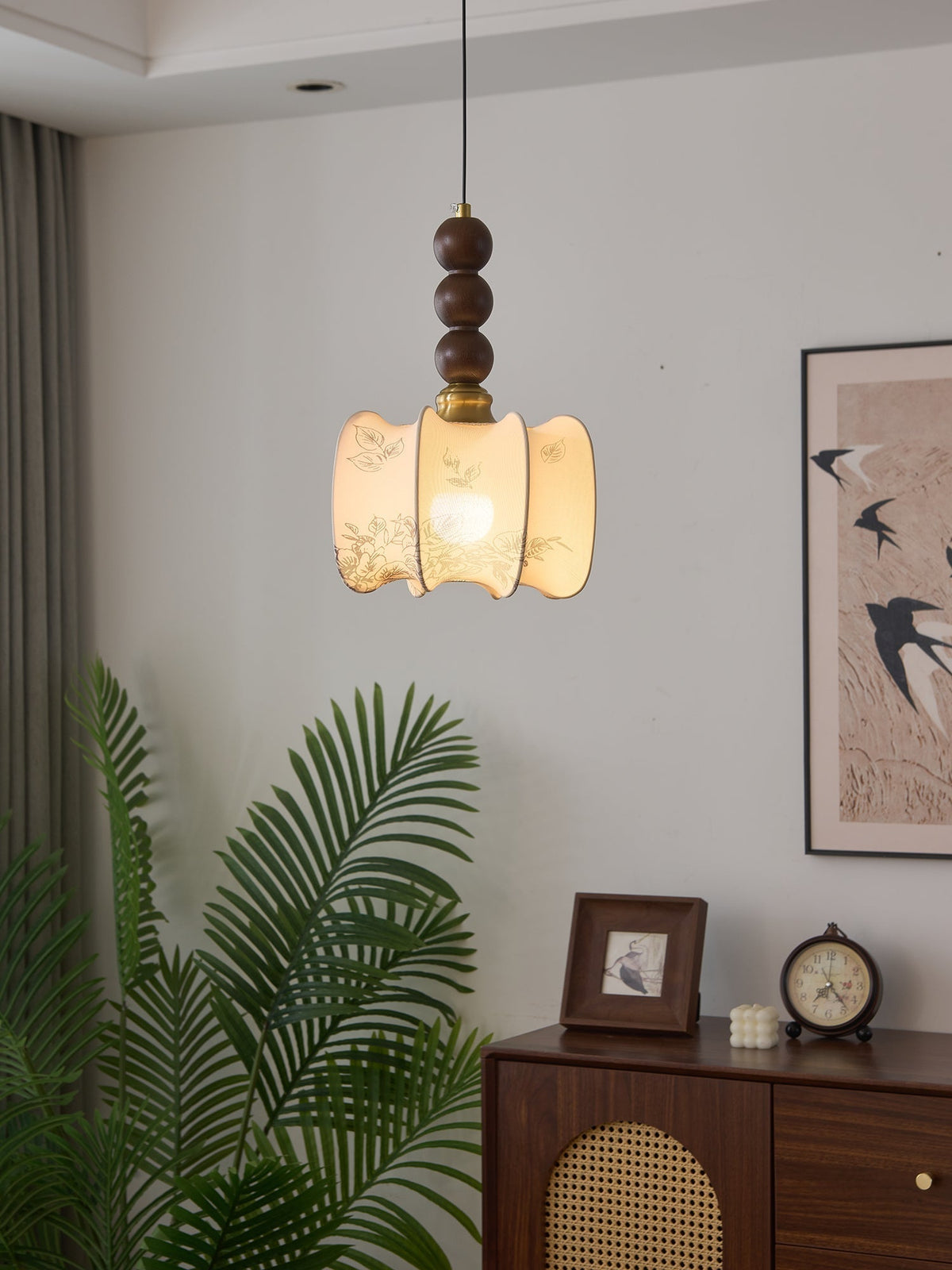 Avshaara Traditionele Elegantie Vintage Stoffen Hout hanglamp