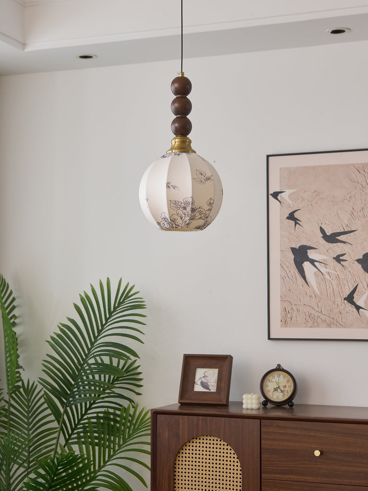 Avshaara Traditionele Elegantie Vintage Stoffen Hout hanglamp