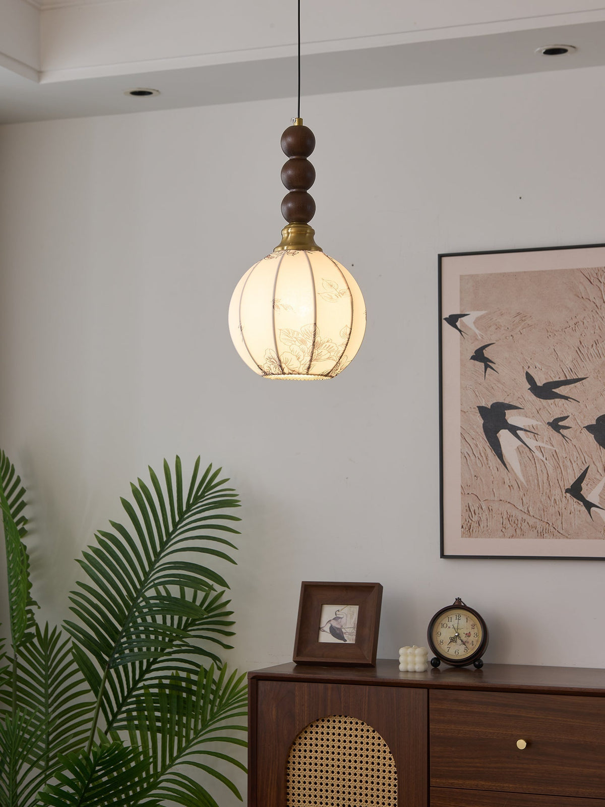 Avshaara Traditionele Elegantie Vintage Stoffen Hout hanglamp