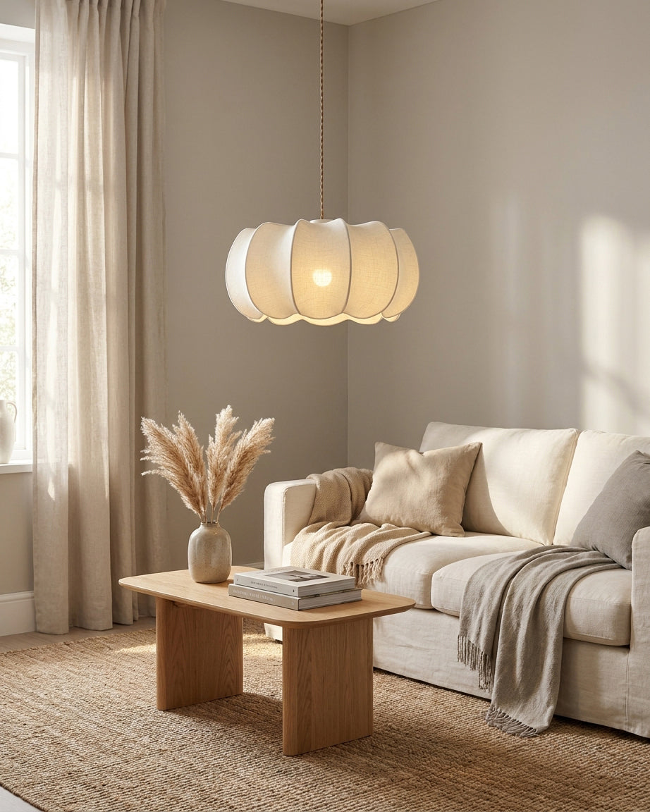 Elaeenne hanglamp met bloemblaadjes