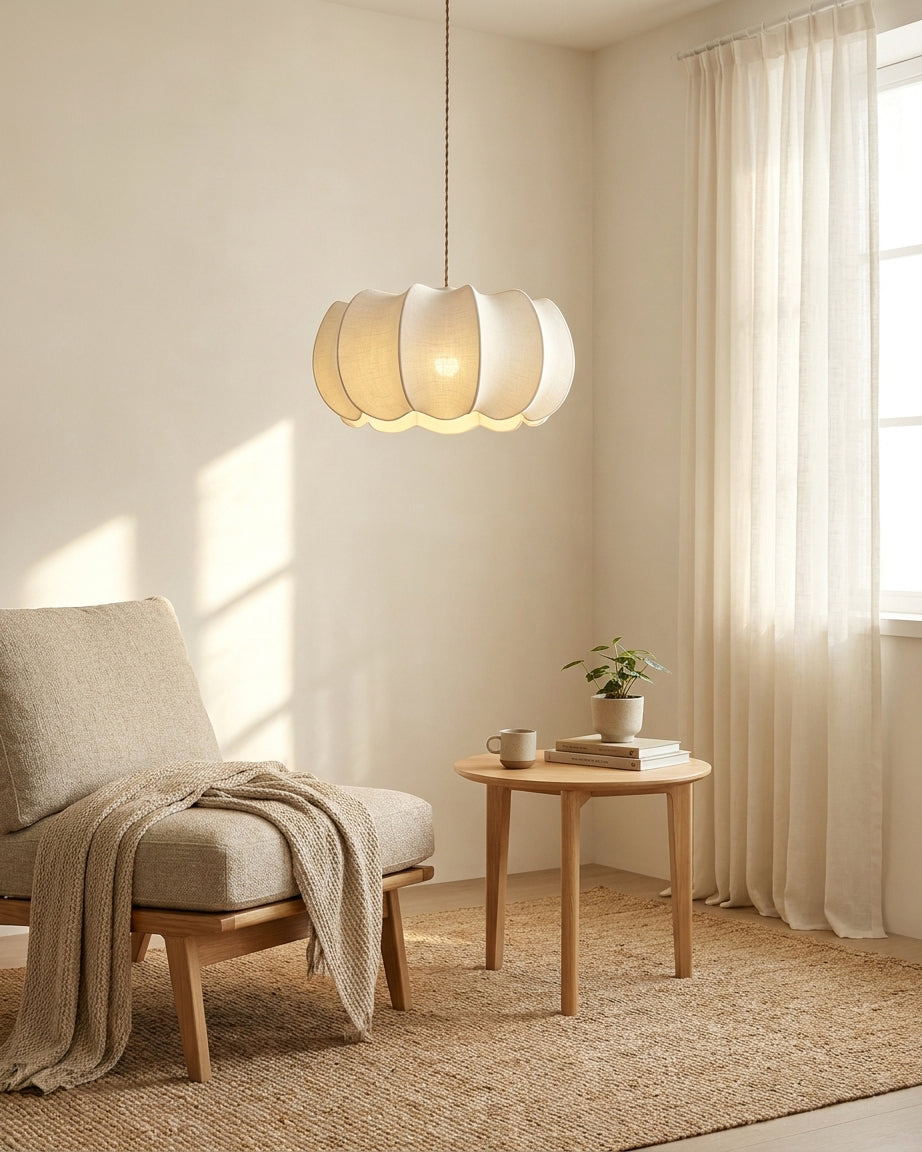 Elaeenne hanglamp met bloemblaadjes