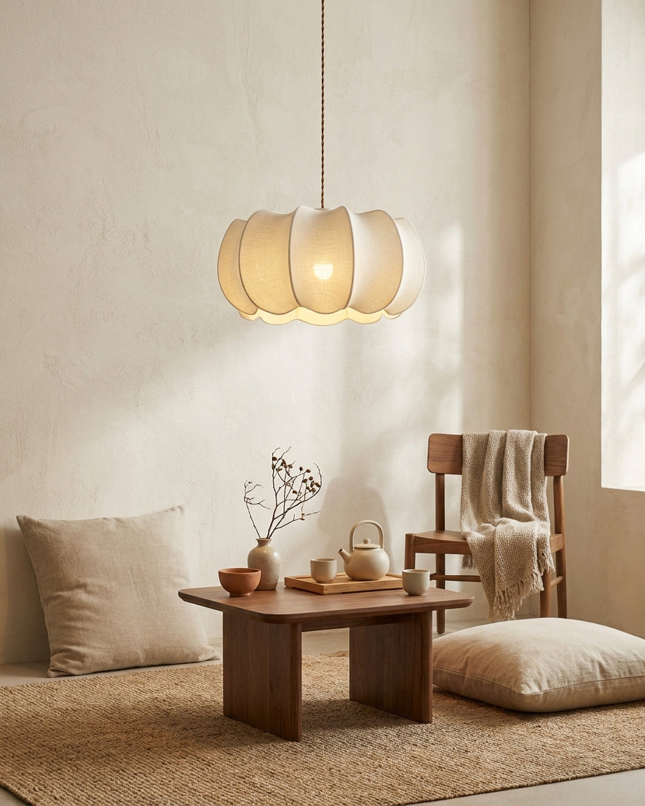 Elaeenne hanglamp met bloemblaadjes