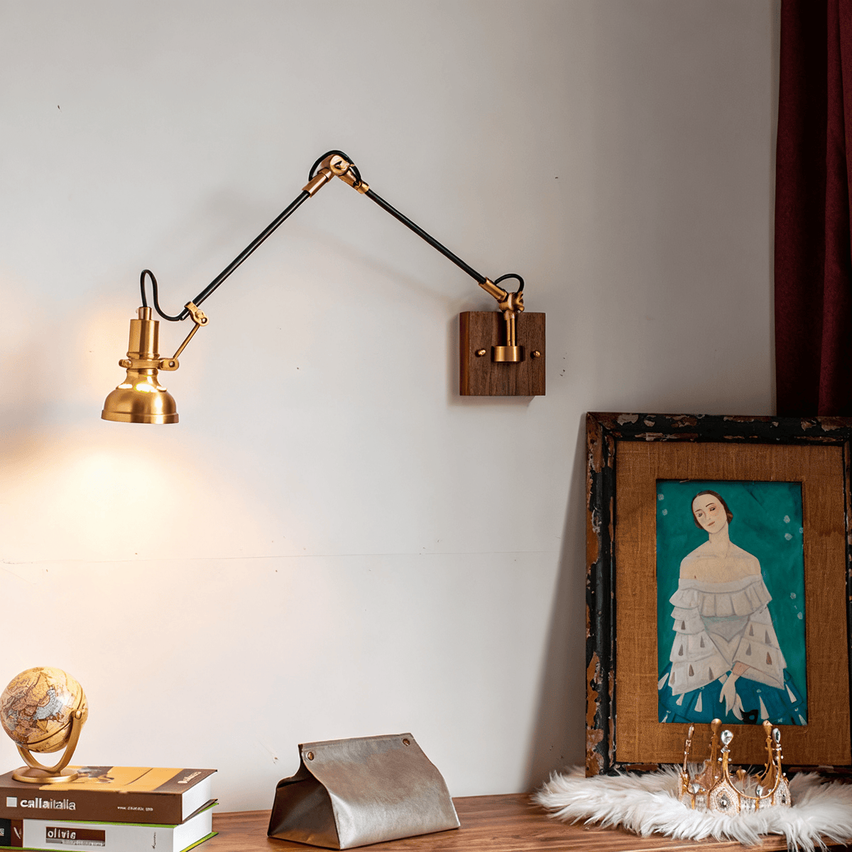 Jovlyn houten wandlamp