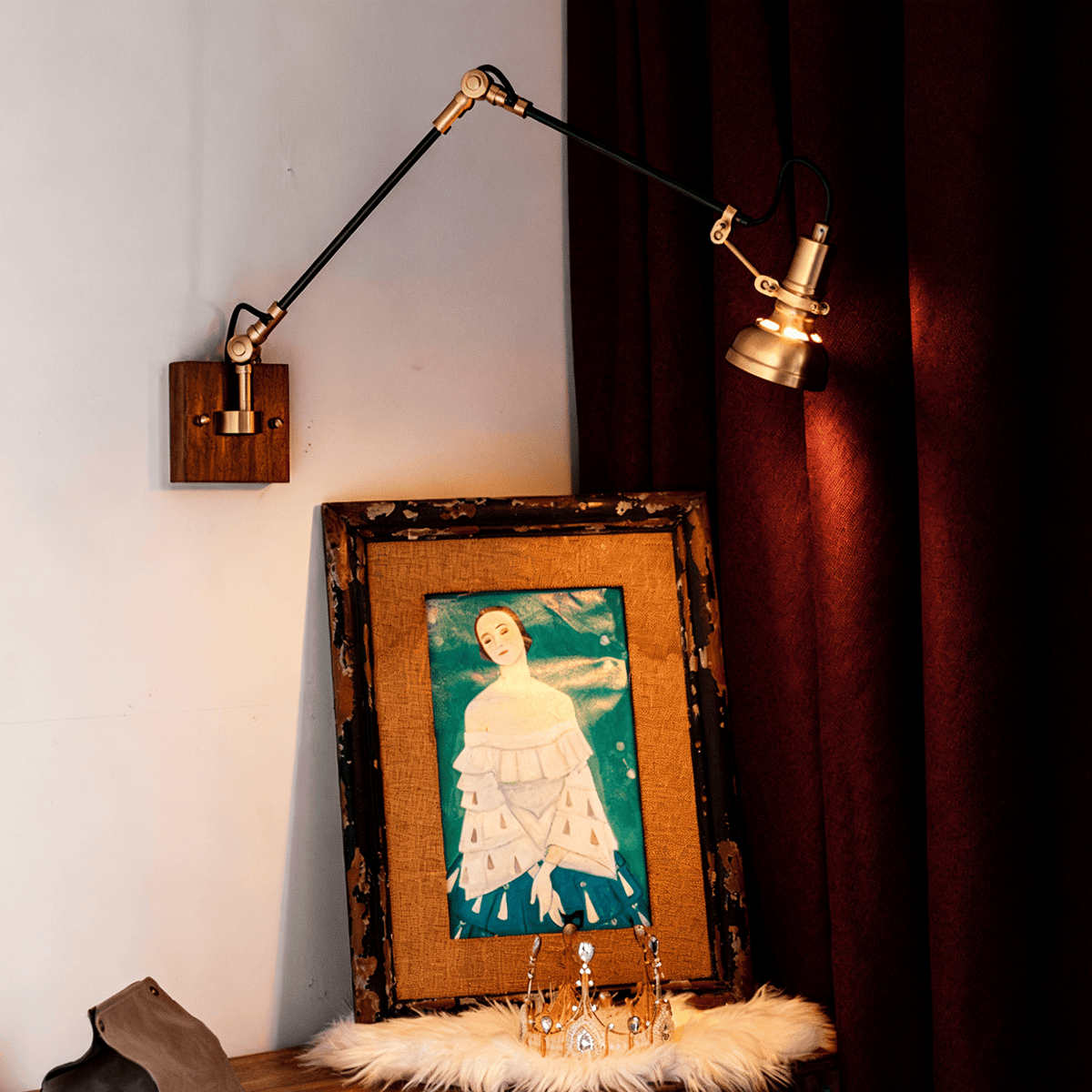 Jovlyn houten wandlamp