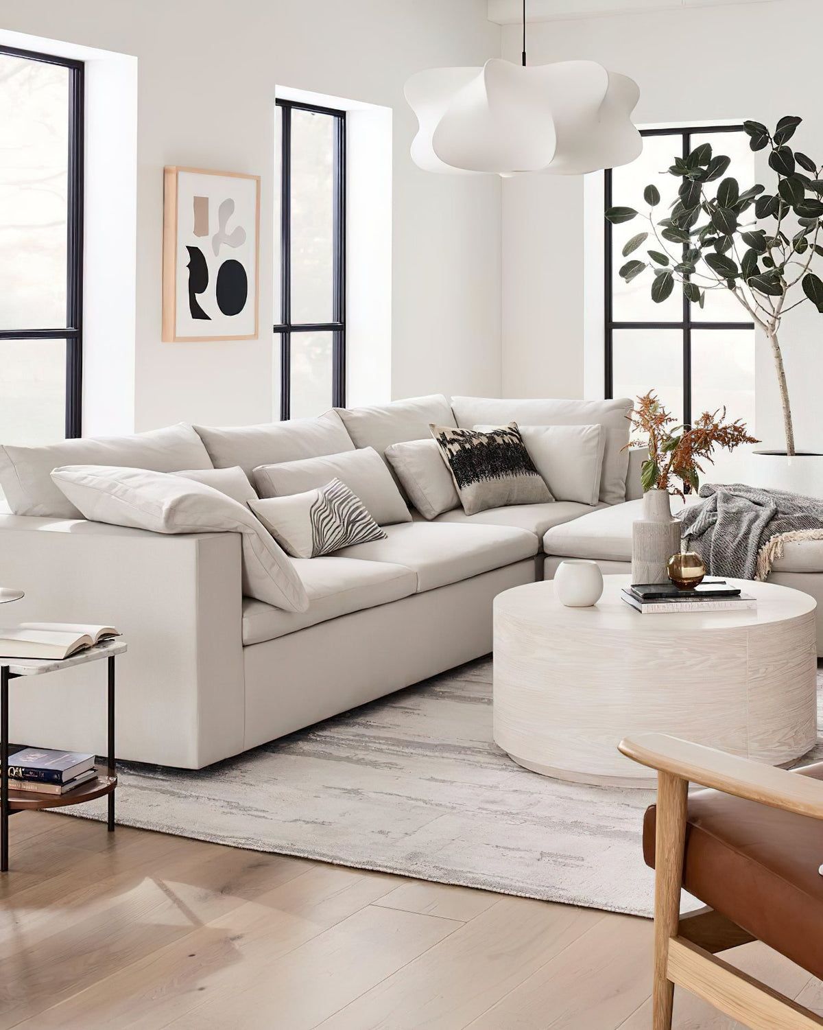 Luxe moderne hanglamp van zijde