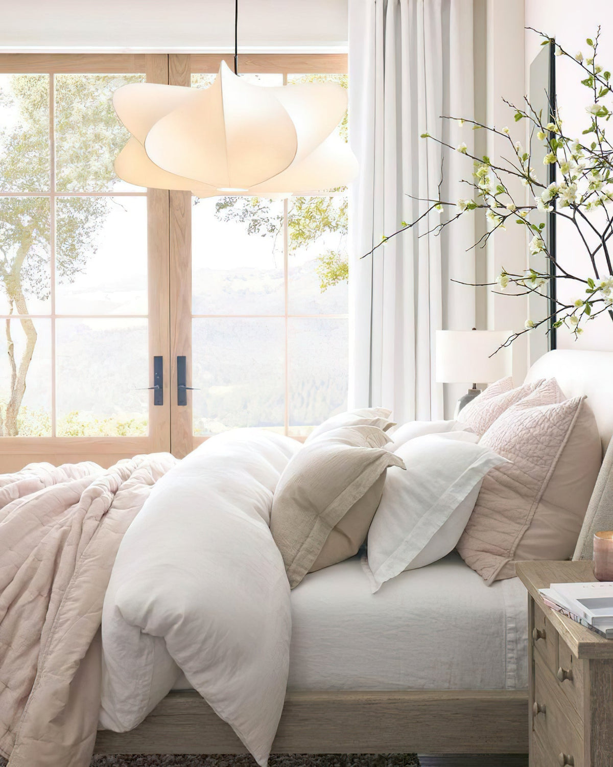 Luxe moderne hanglamp van zijde