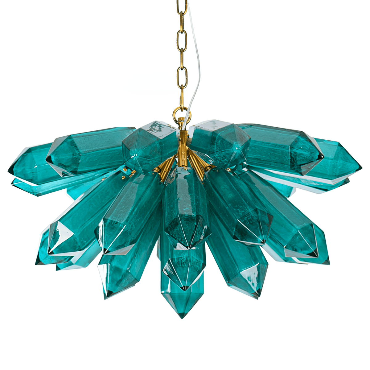 Luxalira kroonluchter Emerald kristal stervormig Goud