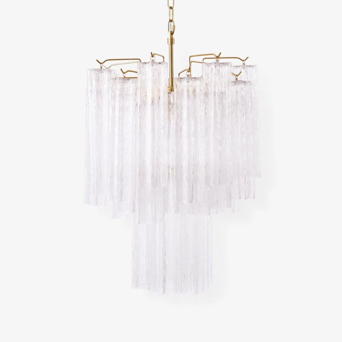 Celorora kroonluchter met heldere Murano-glasbuis, tiered modern