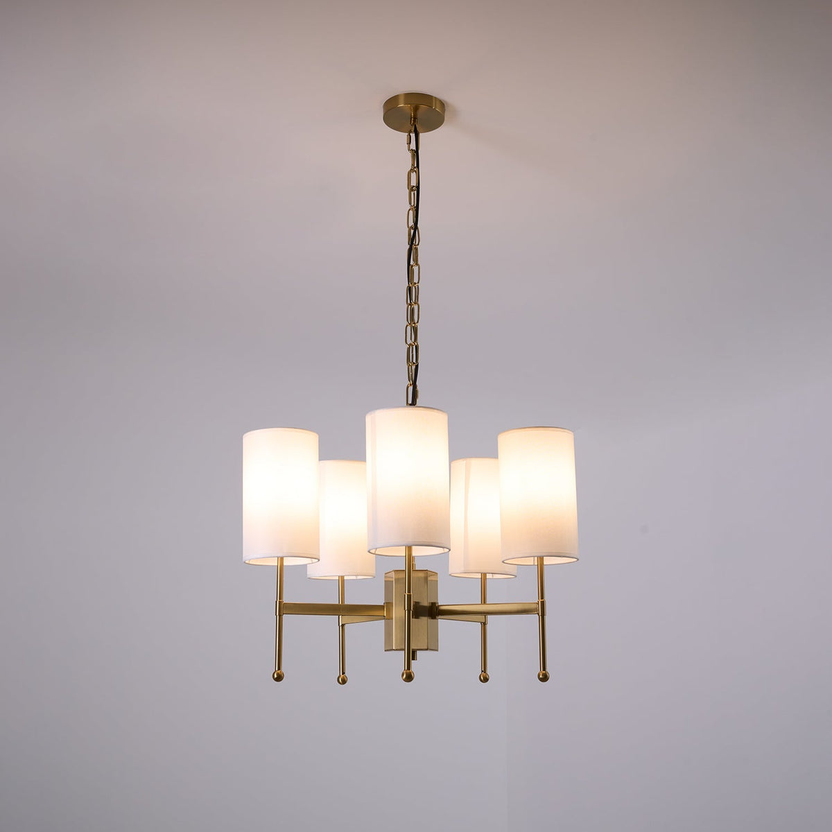 Ulcarisra Traditionele Vintage Kroonluchter van messing met Stoffen