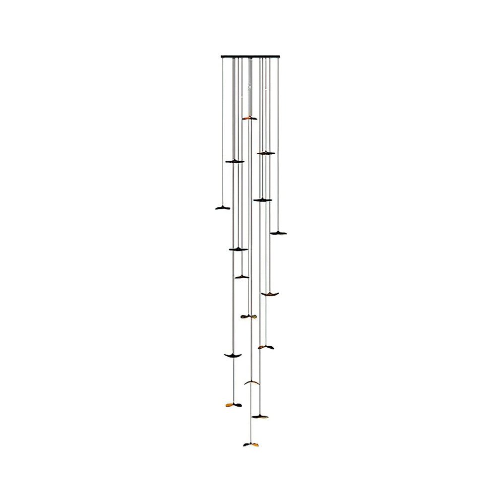Abbott Moderne minimalistische kroonluchter met leeg houten bloemblaad