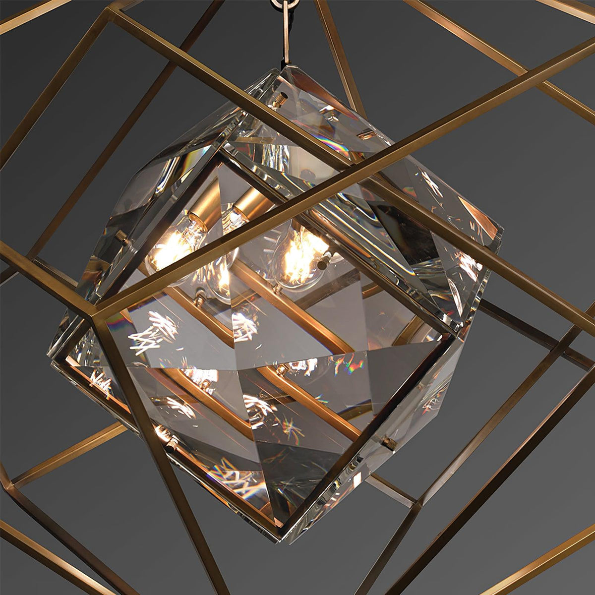 Zovin messing & kristal glamoureus hanglamp