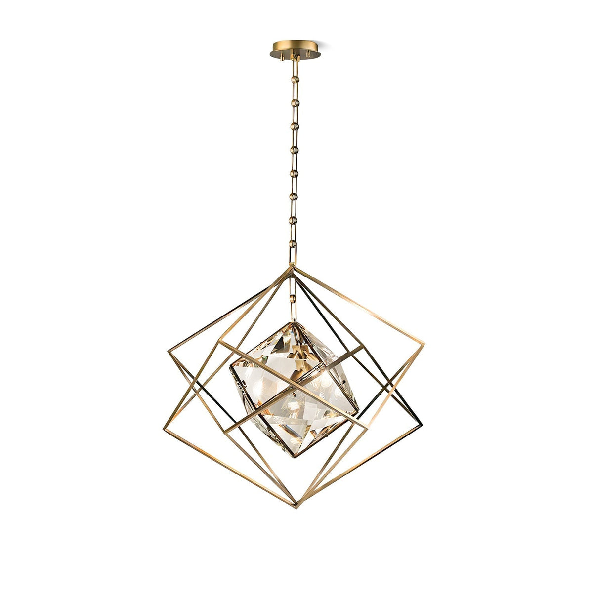 Zovin messing & kristal glamoureus hanglamp