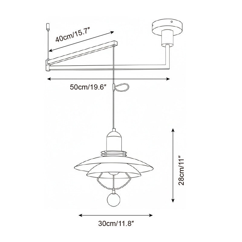 Leontis Swing Arm hanglamp