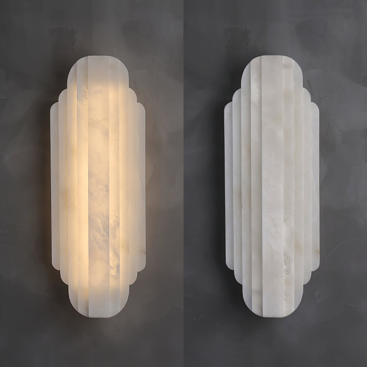 Avenanina Art Deco albasten wandlamp