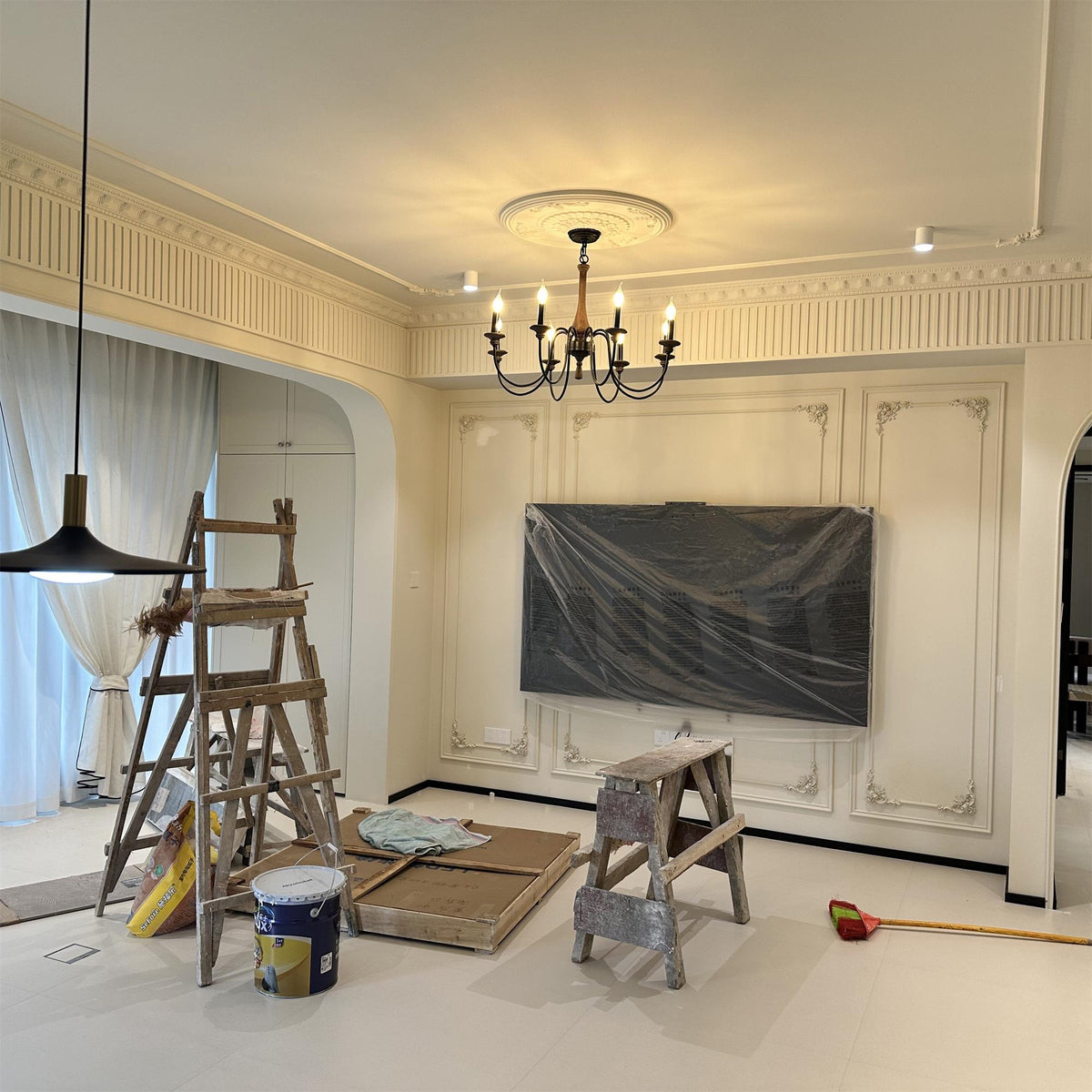 Barnwood kroonluchter