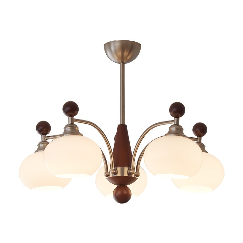 Ivloria Traditionele Elegantie Orbit Hout glas Kroonluchter