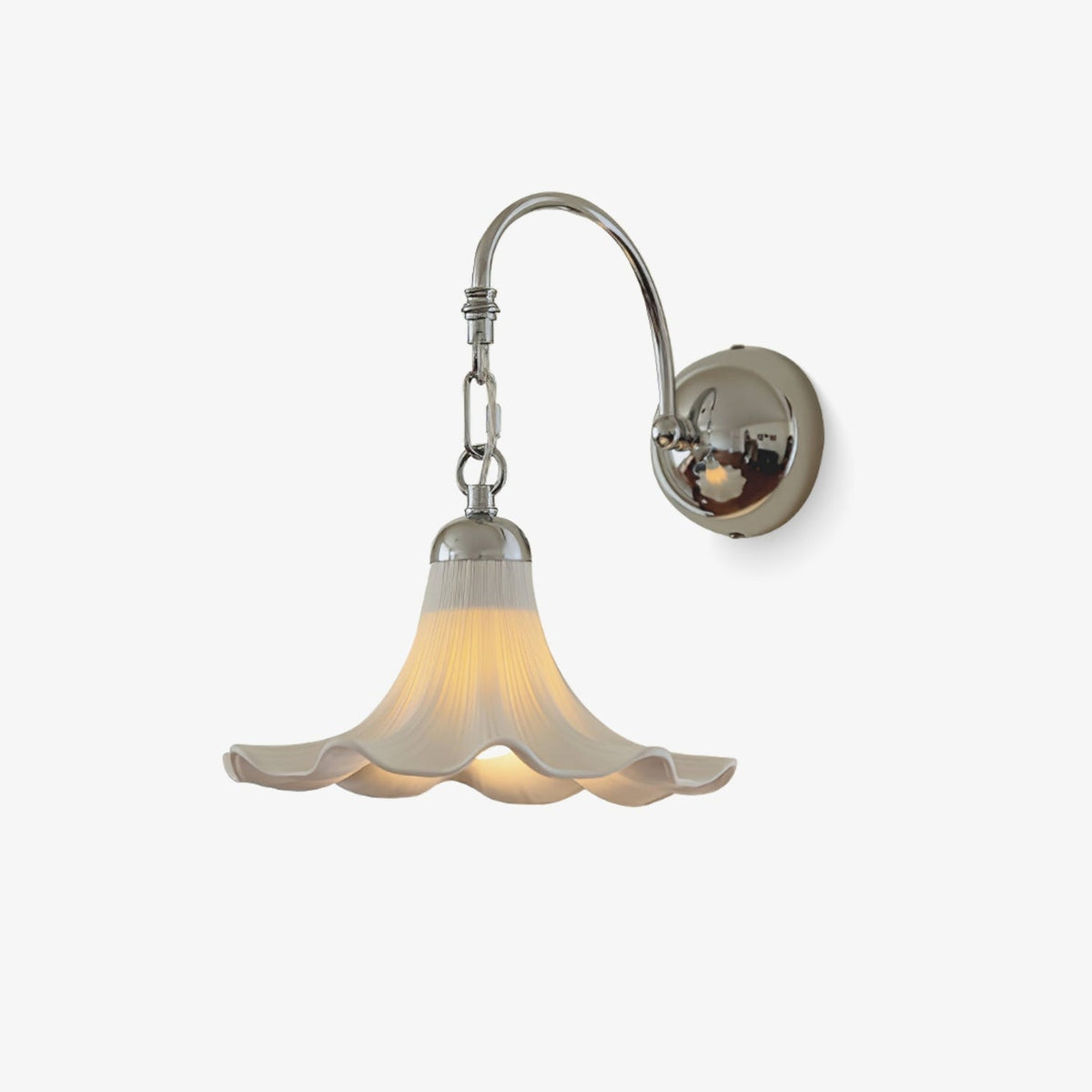 Teks bloemblaadje wandlamp