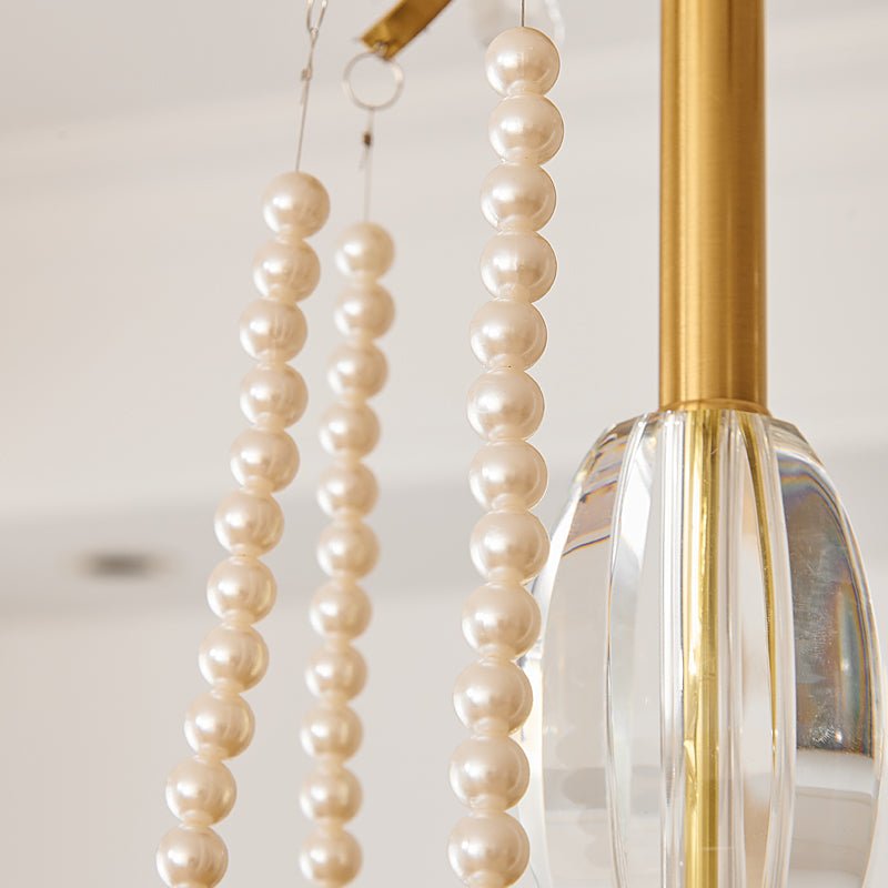 Evaria traditionele luxe kroonluchter met kristal en parels