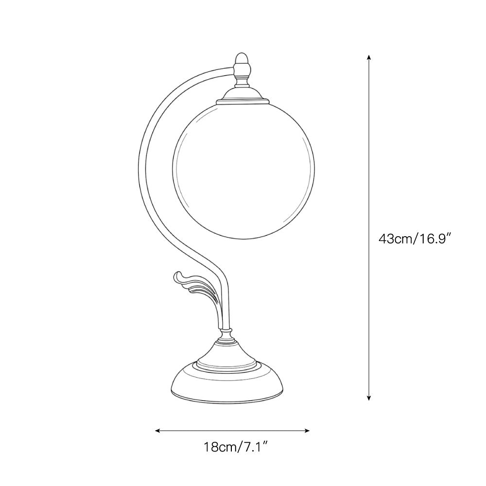 Alvora glazen tafellamp