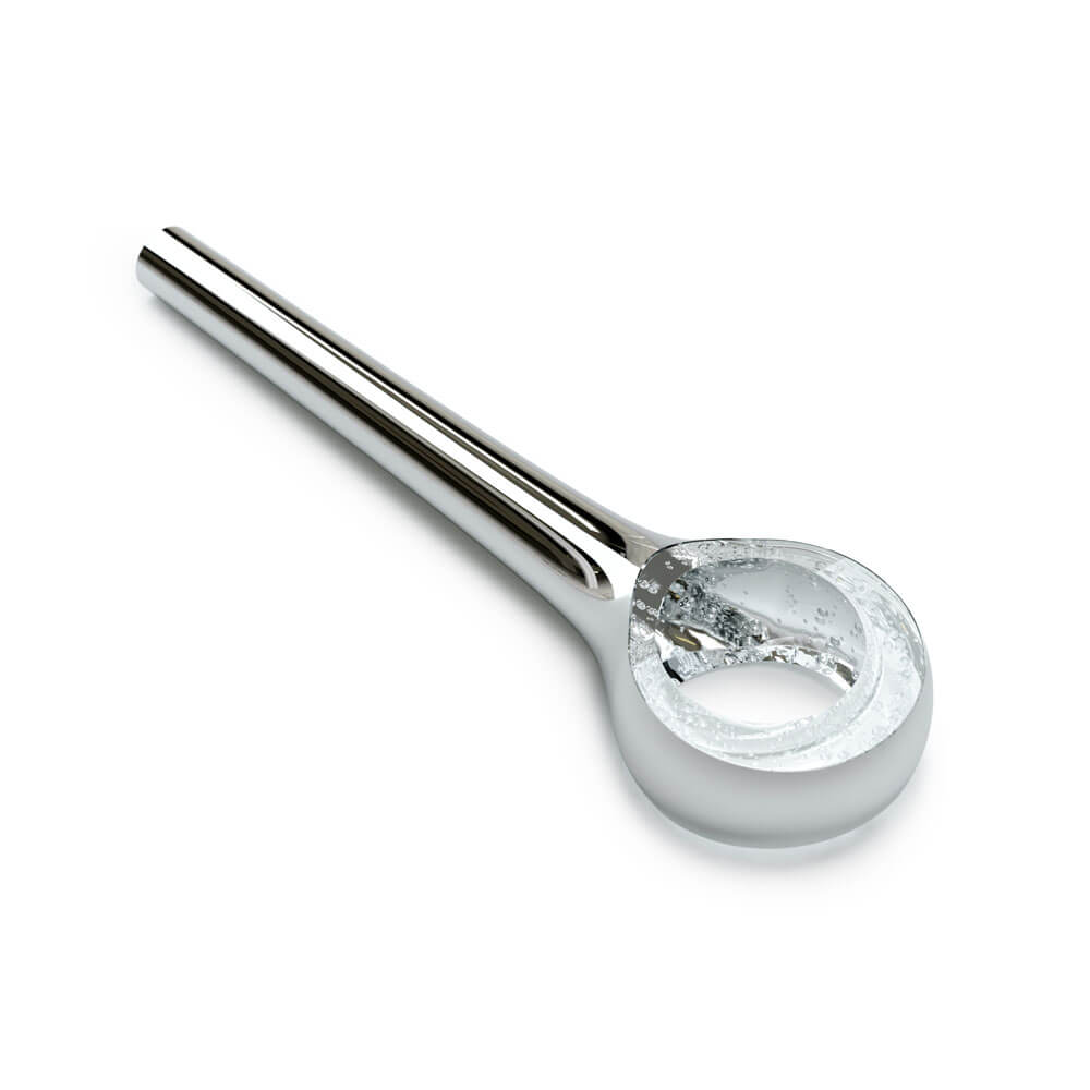 Cicarir kroonluchter met goudkleurige afwerking in glas