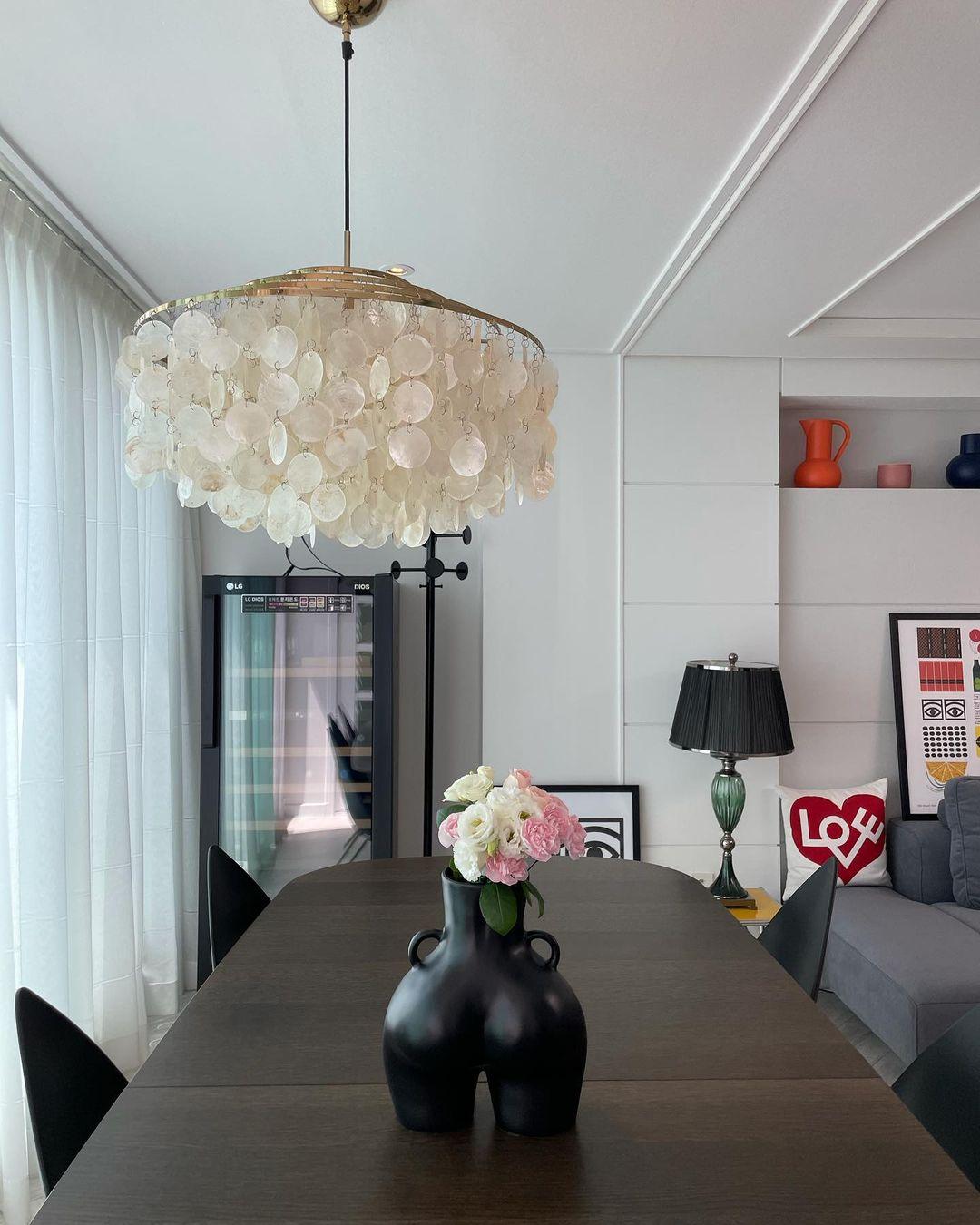 Rivena hanglamp Ronde Schelp Ring