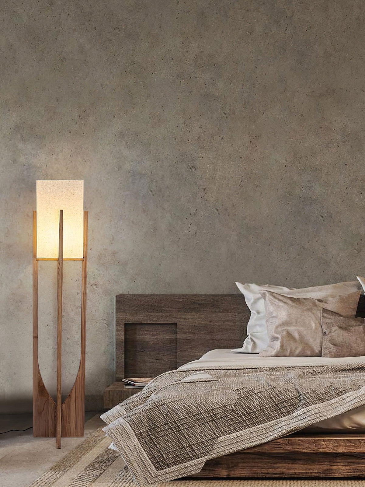 Syleia vloerlamp van hout modern