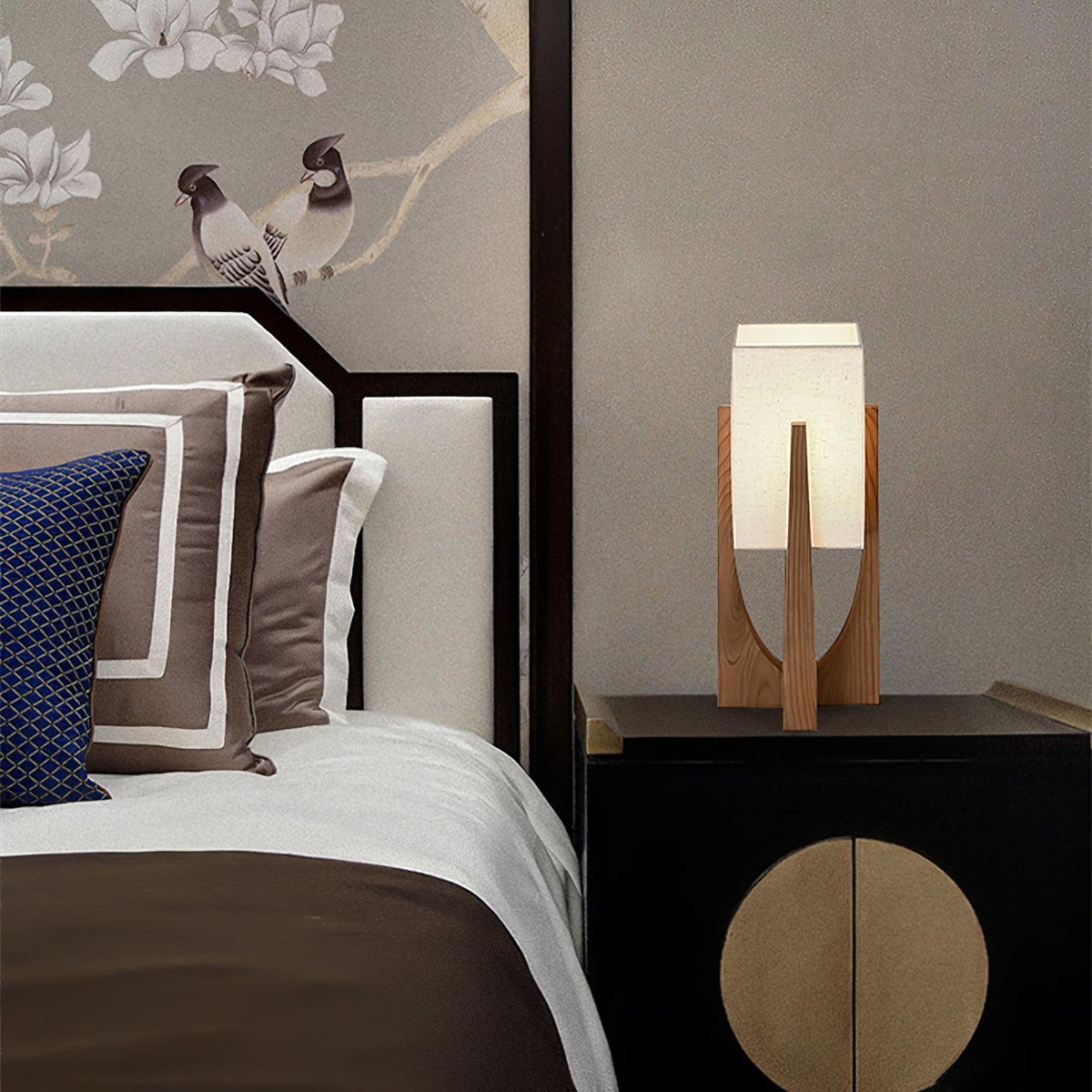 Syleia vloerlamp van hout modern
