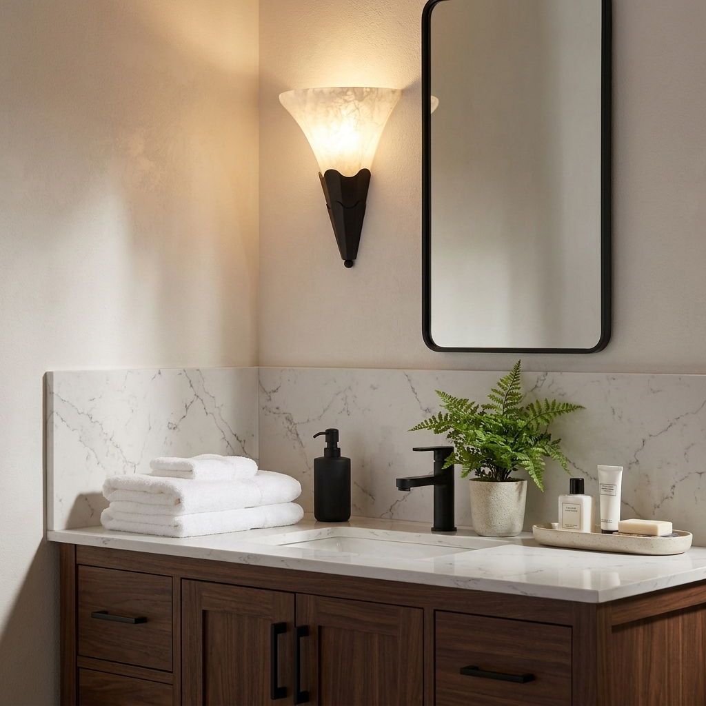 Lintonwick albast wandlamp
