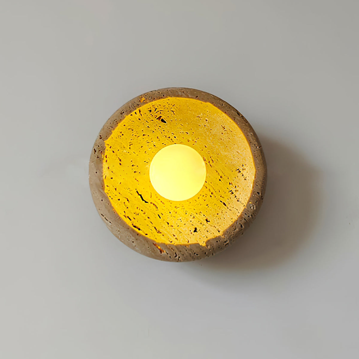 Neptune travertin wandlamp ringvormig