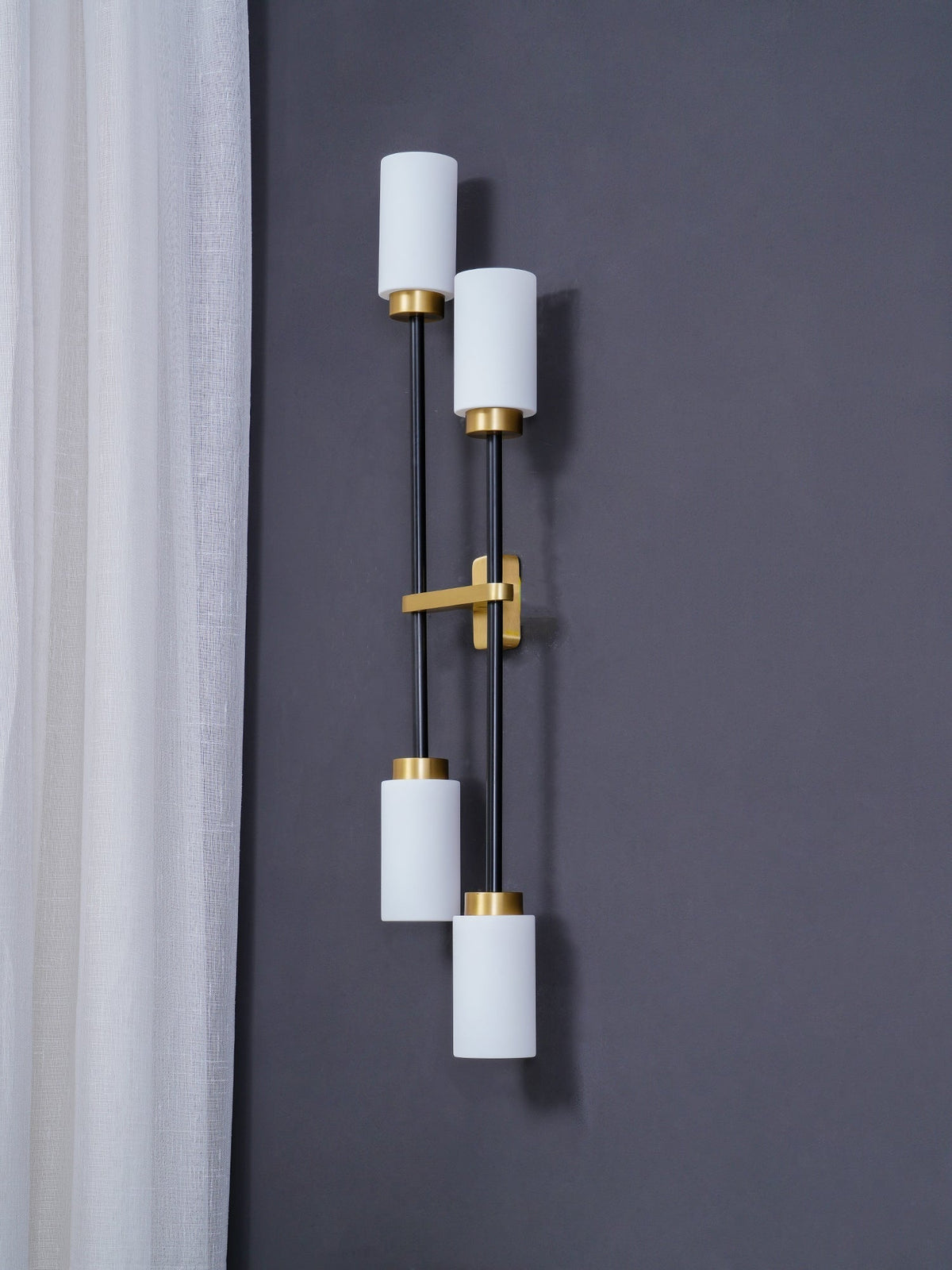 Tekas wandlamp Cilinder glas Lineair