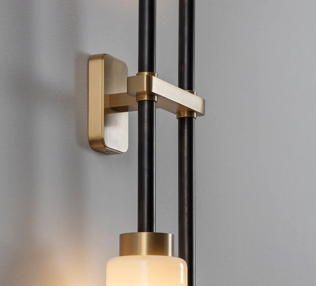 Tekas wandlamp Cilinder glas Lineair