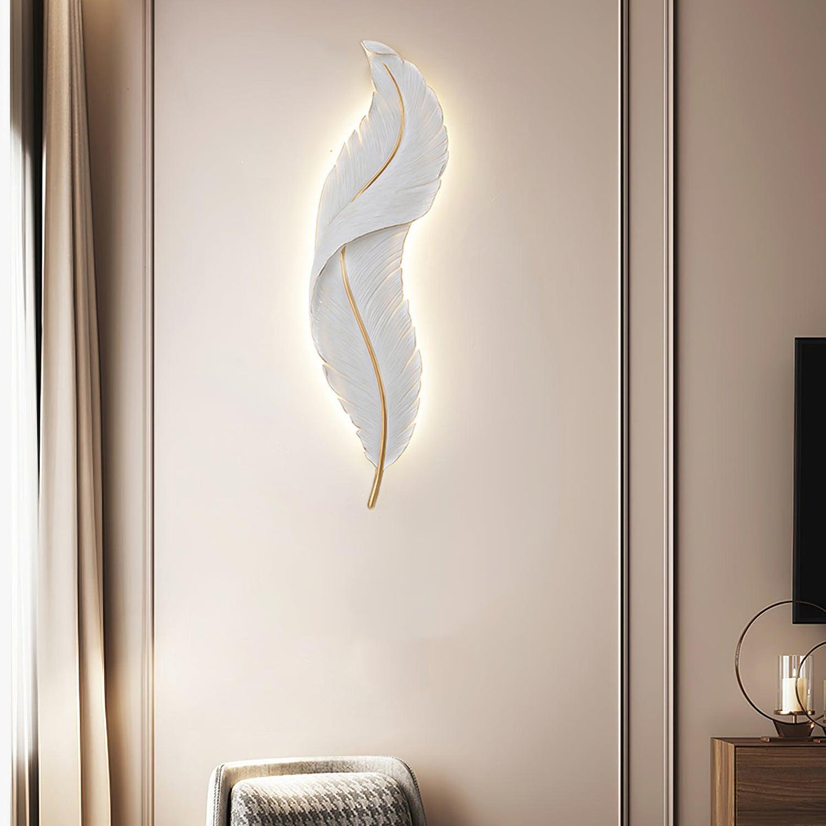 Arvess Individual Creativity Feather hars wandlamp
